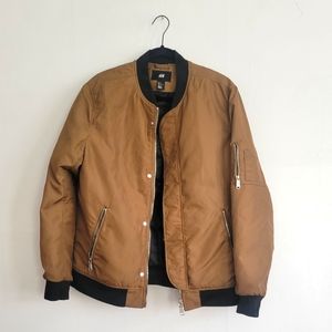 H&M Men's Bomber Jacket Size M Brown/Black